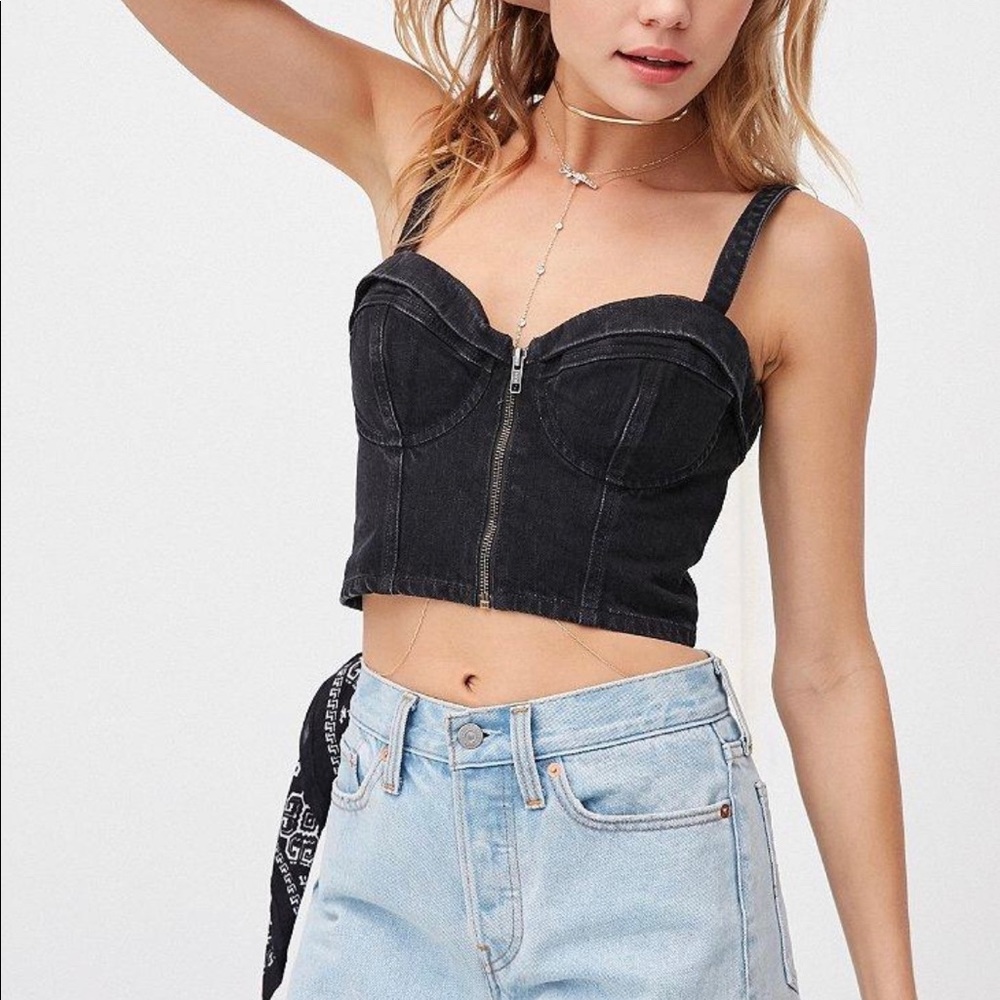 New Guess jean crop bra